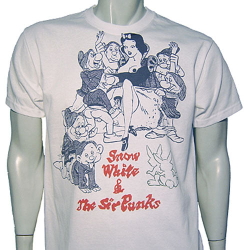 SALE: Snow White in blue on white T-SHIRT xl 61cms/24” across
