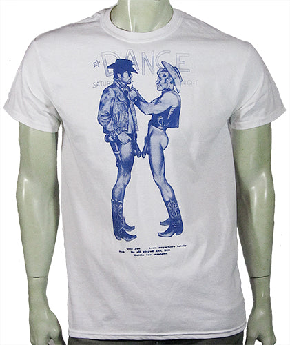 Cowboys white t-shirt in blue