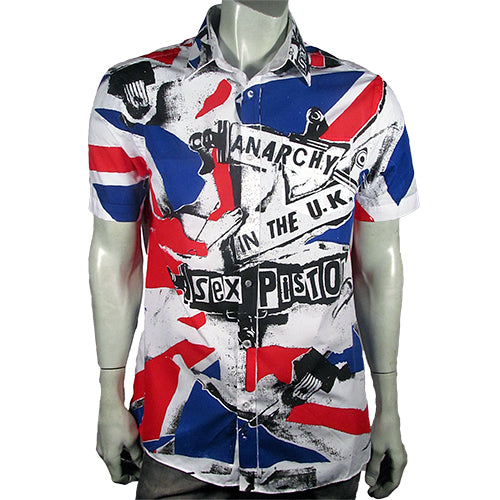 Anarchy in the UK short sleeved white shirt
