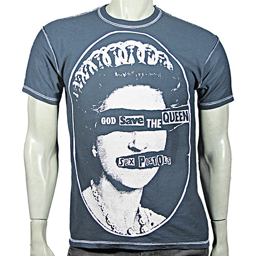 Giant Blind Queen on dyed grey t-shirt