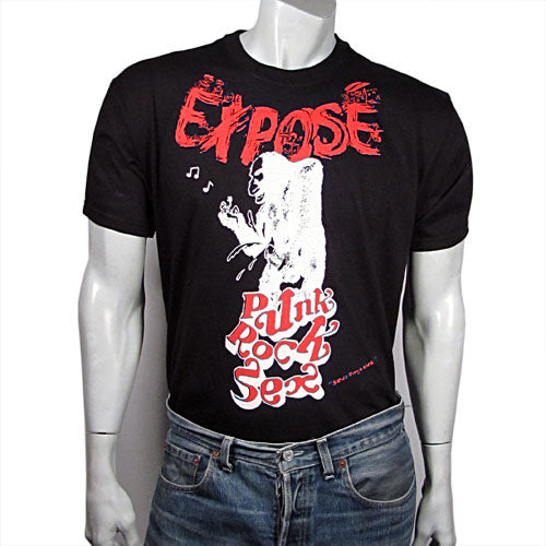 Expose Red on black T-SHIRT or MUSLIN