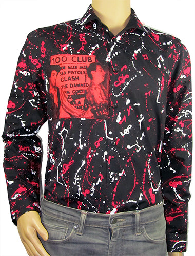 Splots black shirt with red patch