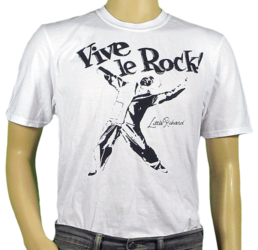 Little Richard Vive le Rock white T-SHIRT or MUSLIN