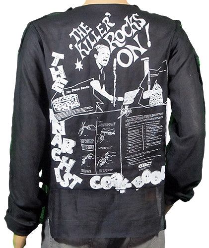Vive le Rock in white on black T-SHIRT or MUSLIN