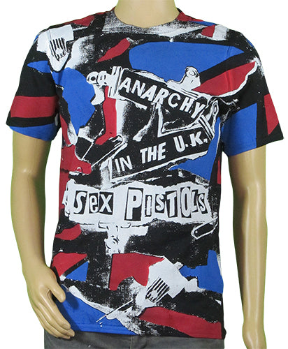 Anarchy giant print on black T-SHIRT