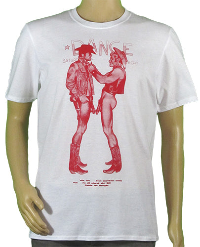Cowboys white t-shirt in red
