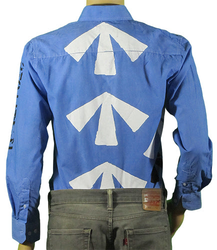 SALE: 14.5" collar.  Blue Sid Vicious shirt