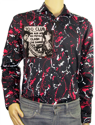 Splots black shirt with white patch