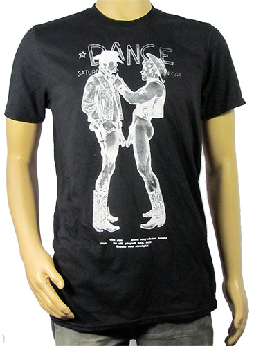 Cowboys in white on black T-SHIRT or MUSLIN