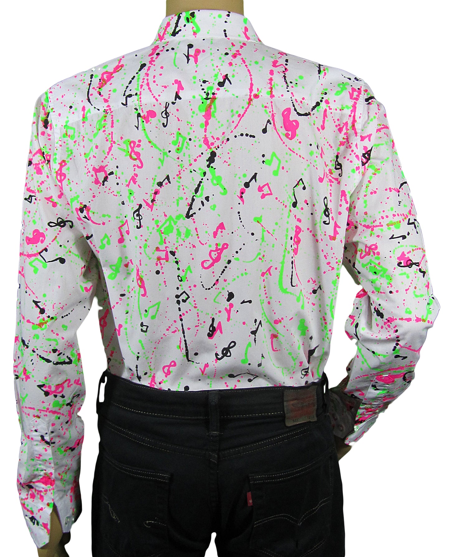 Splots white shirt with Green clash patch
