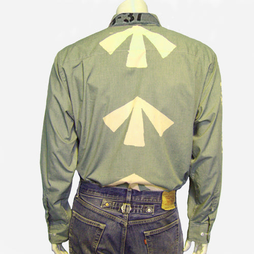 Outlaw Elvis Trotsky green shirt