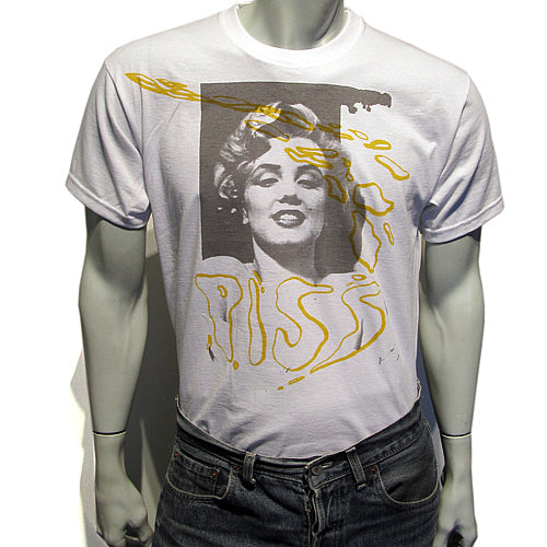 Marilyn in grey on white T-SHIRT or MUSLIN
