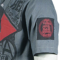 Anarchist Punk grey short sleeved shirt