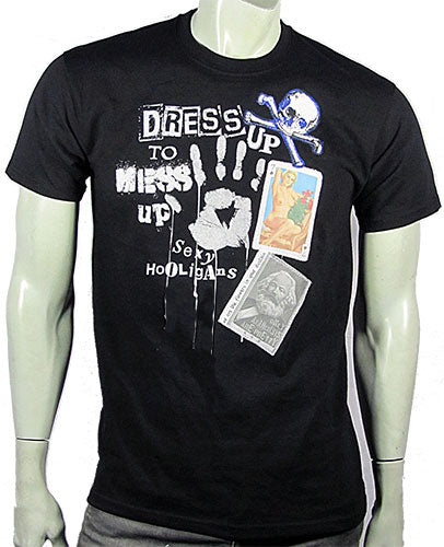 Dress up to Mess up black t-shirt