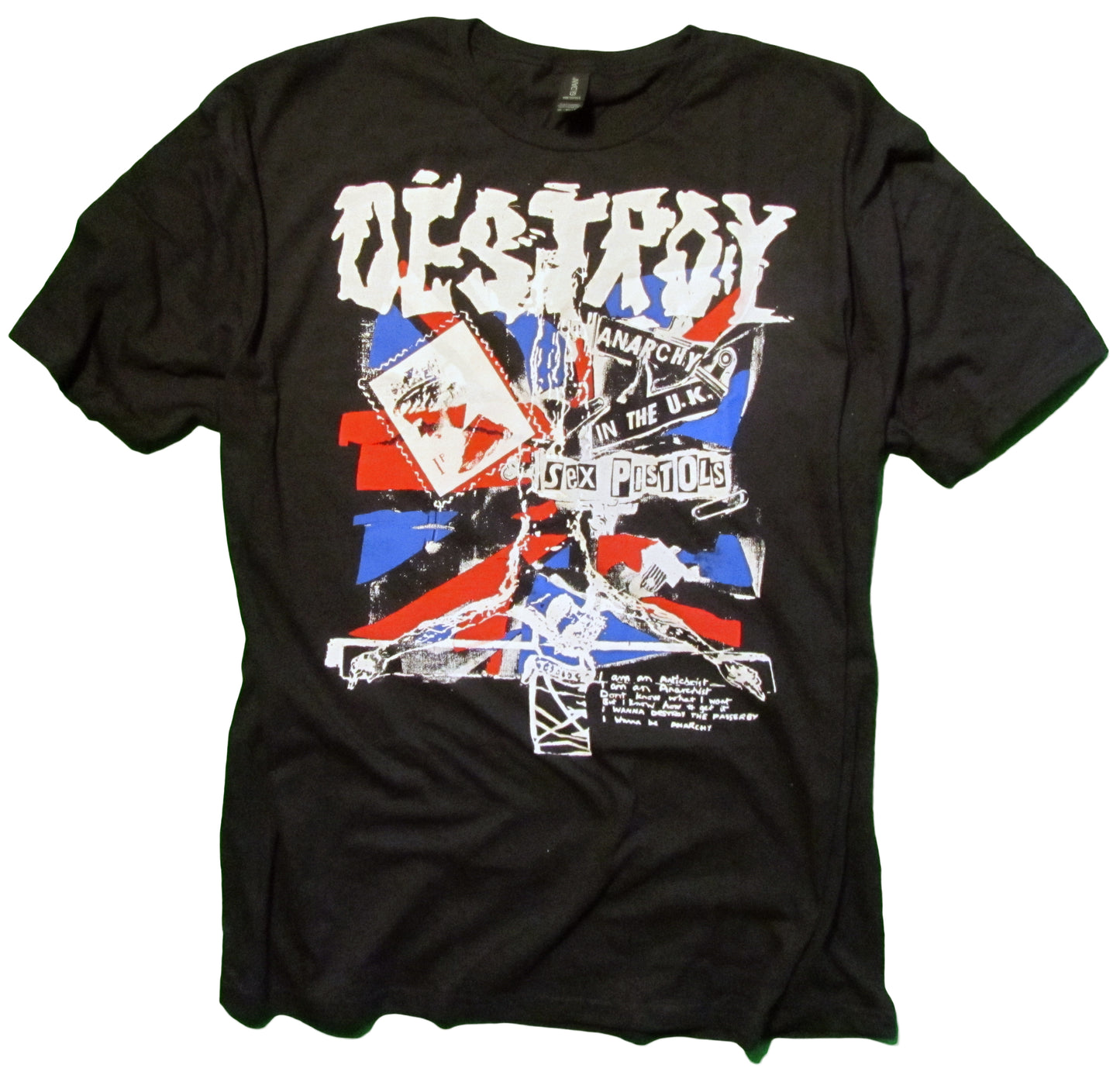 Destroy Anarchy black T-SHIRT or MUSLIN