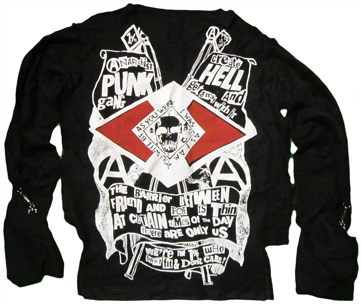 Punk Gang on black T-SHIRT or MUSLIN
