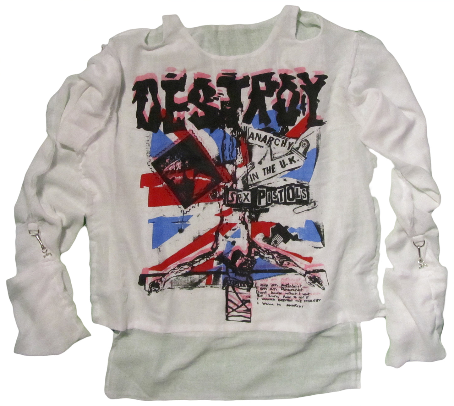 Destroy Anarchy white T-SHIRT or MUSLIN