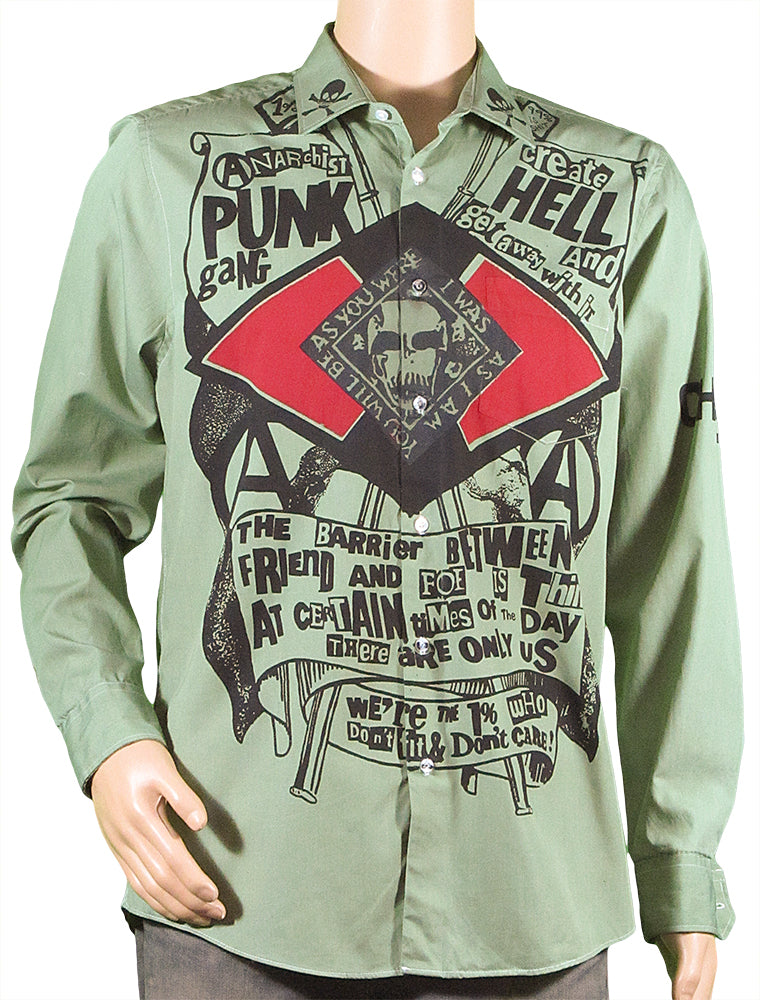 Anarchist Punk green shirt