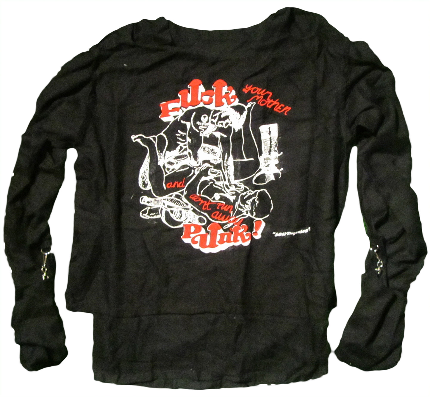 Fuck Punk on black T-SHIRT or MUSLIN