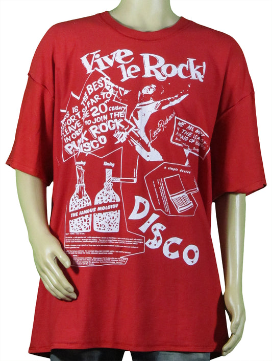 SALE:  3xl Vive le Rock red t-shirt