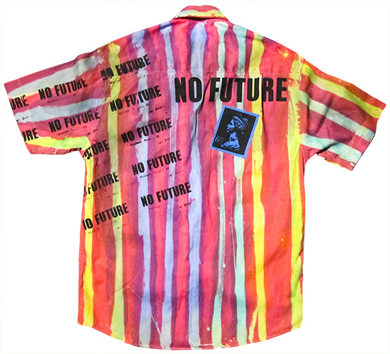 Seditionaries Label, pink striped short sleeved shirt