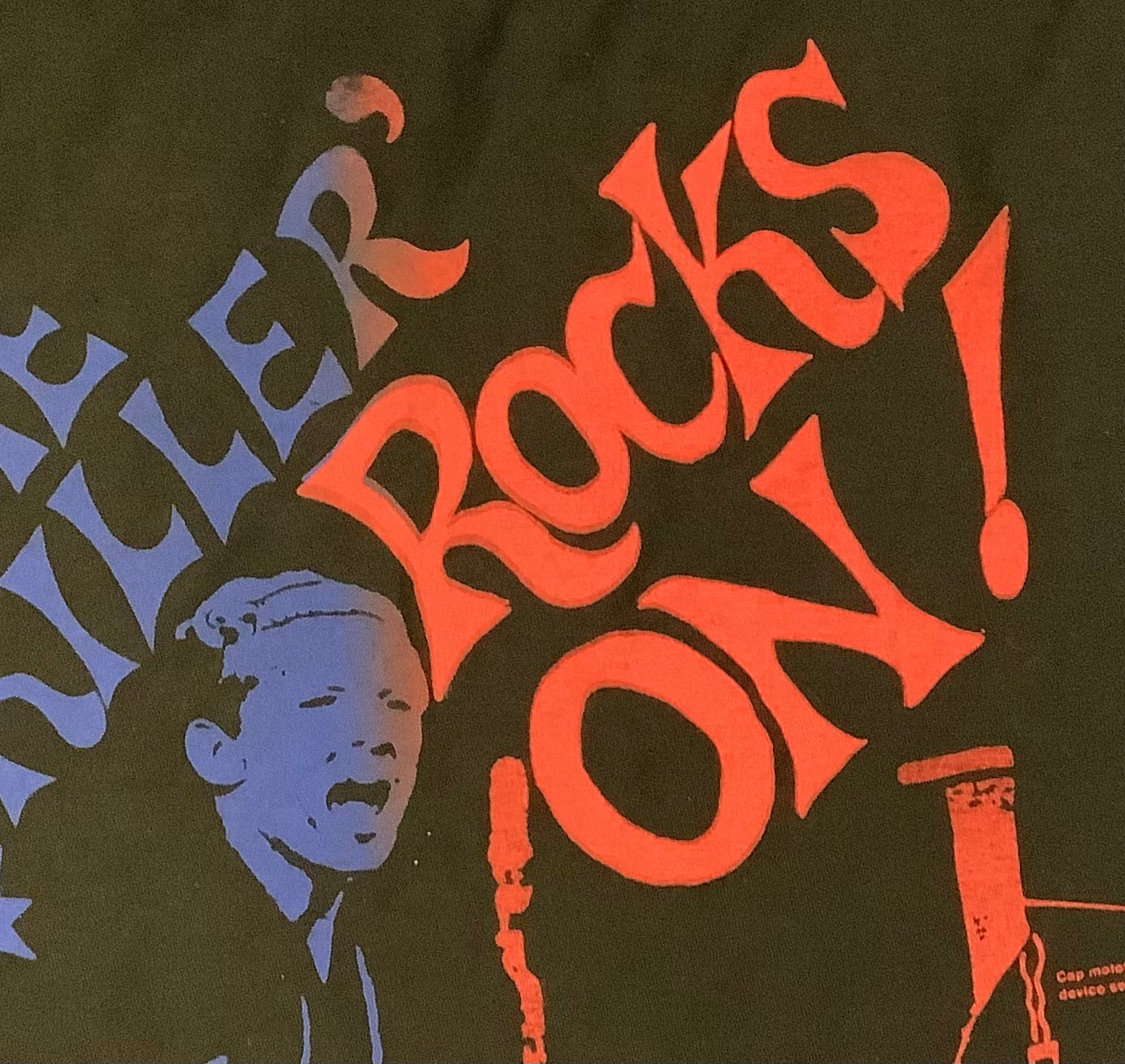 SALE: XL Vive le Rock black t-shirt with slight misprint on back (see photo)