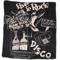 Vive le Rock black hanky (white print)