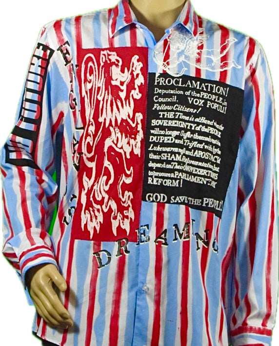 England's Dreaming Blue & red stripe shirt