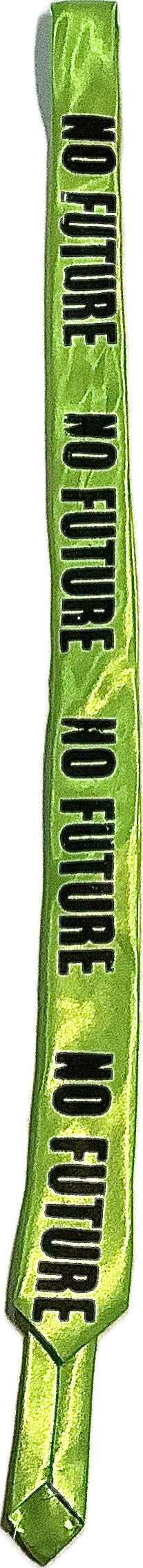 Lime with Black NO FUTURE print