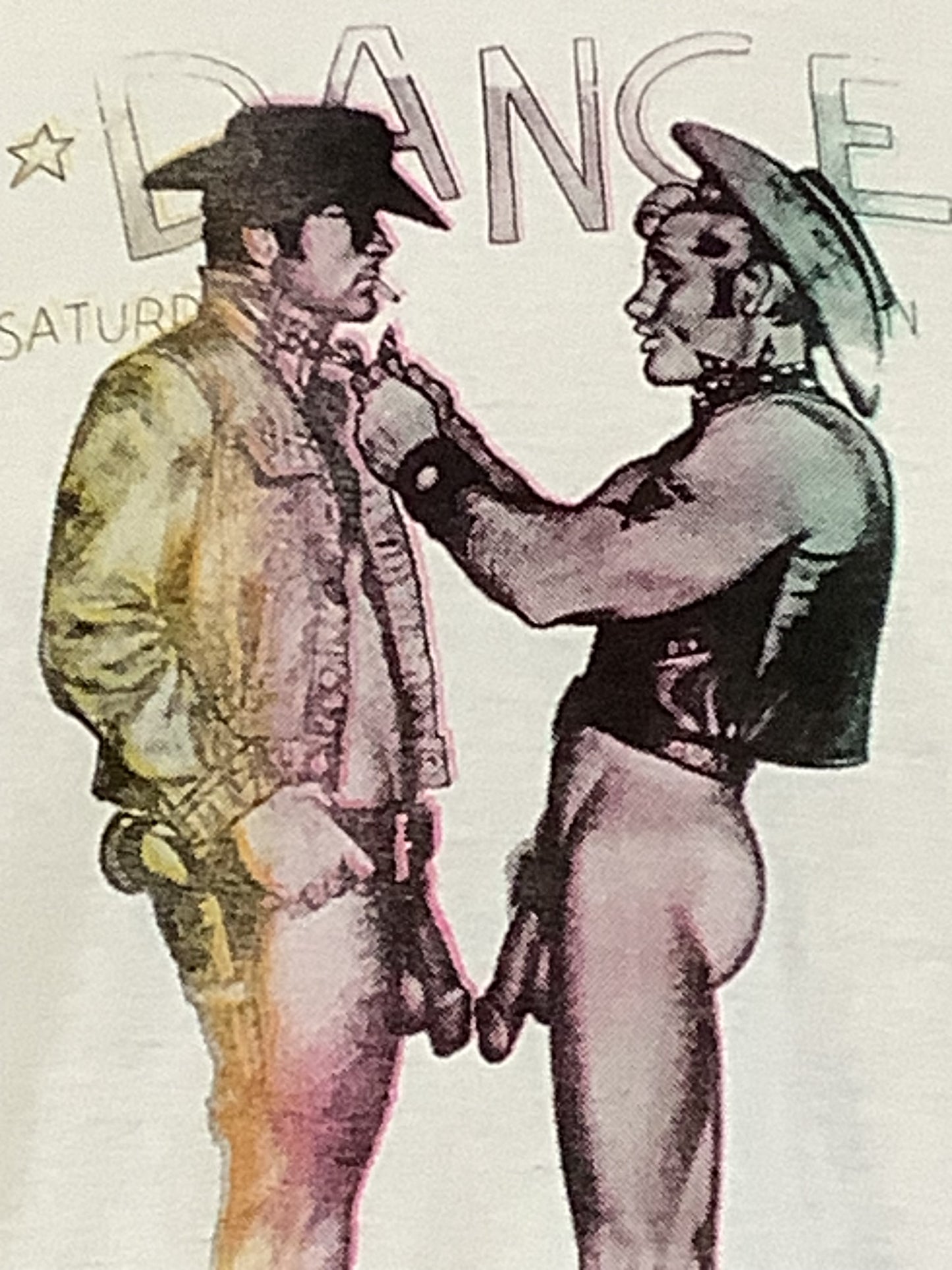 SALE: 2xl Cowboys on white inside out Tee 66 cms across