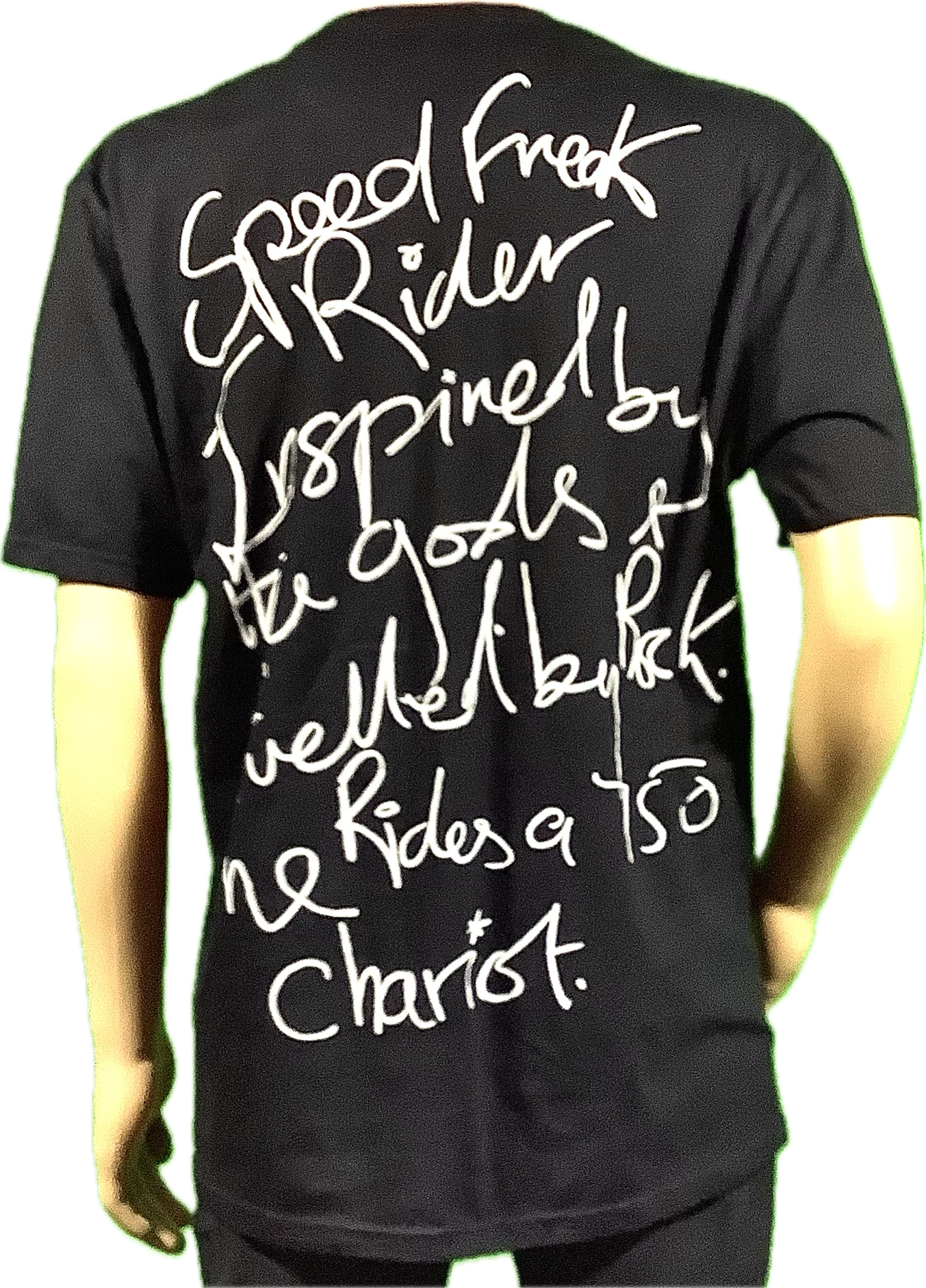 SALE: Large Jan Cremer Harley motorbike Black t-shirt