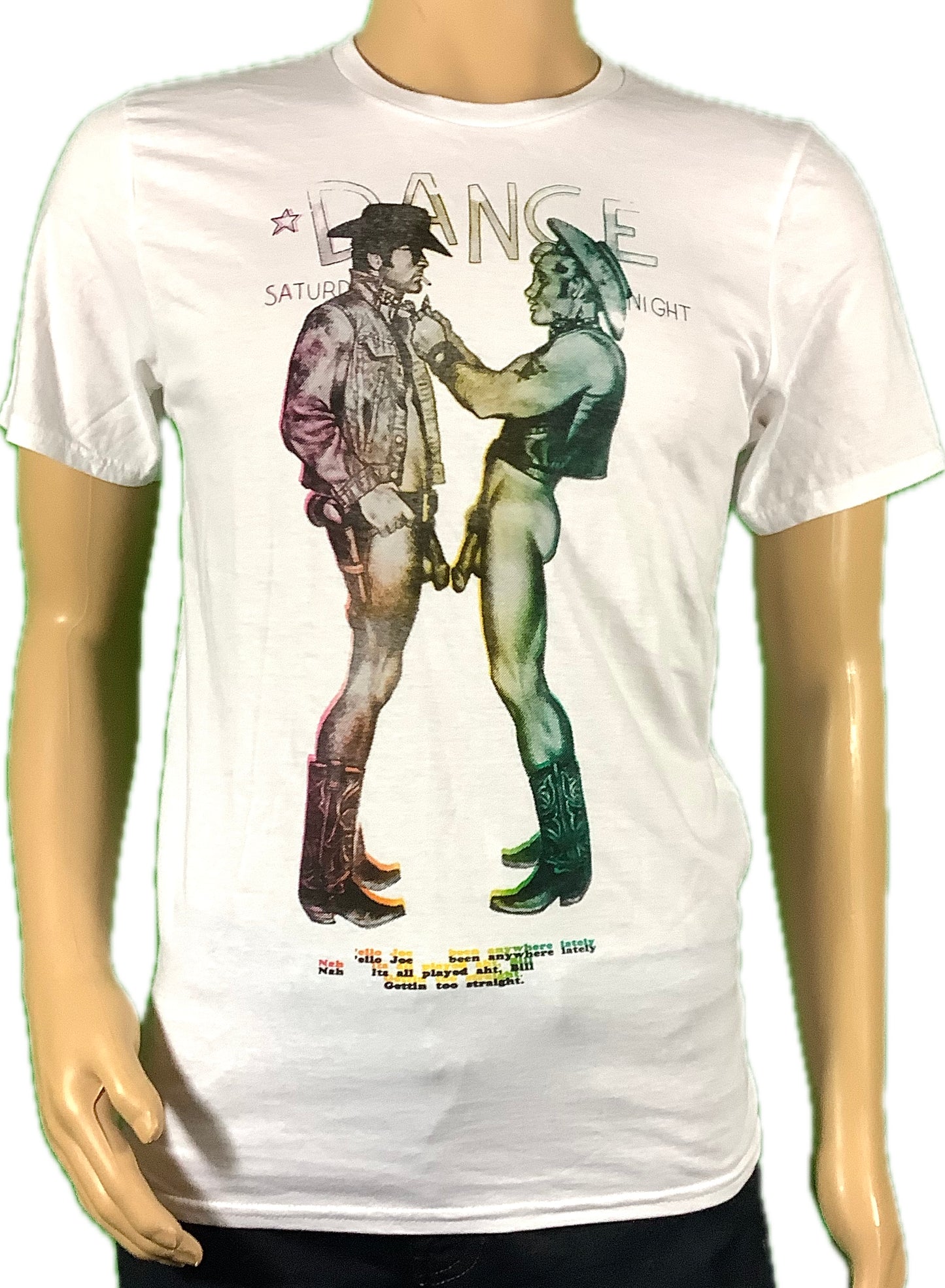 SALE: Cowboys on white Tee (Small)