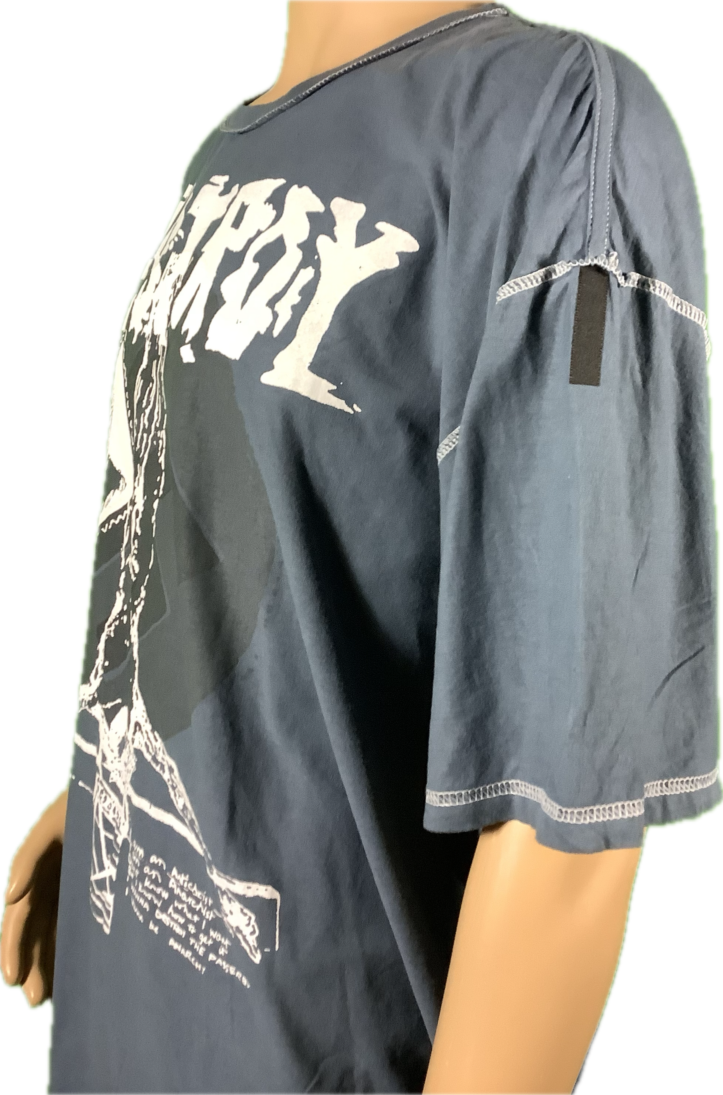 SALE: 3xl DESTROY dyed Grey Tee (73cms across)