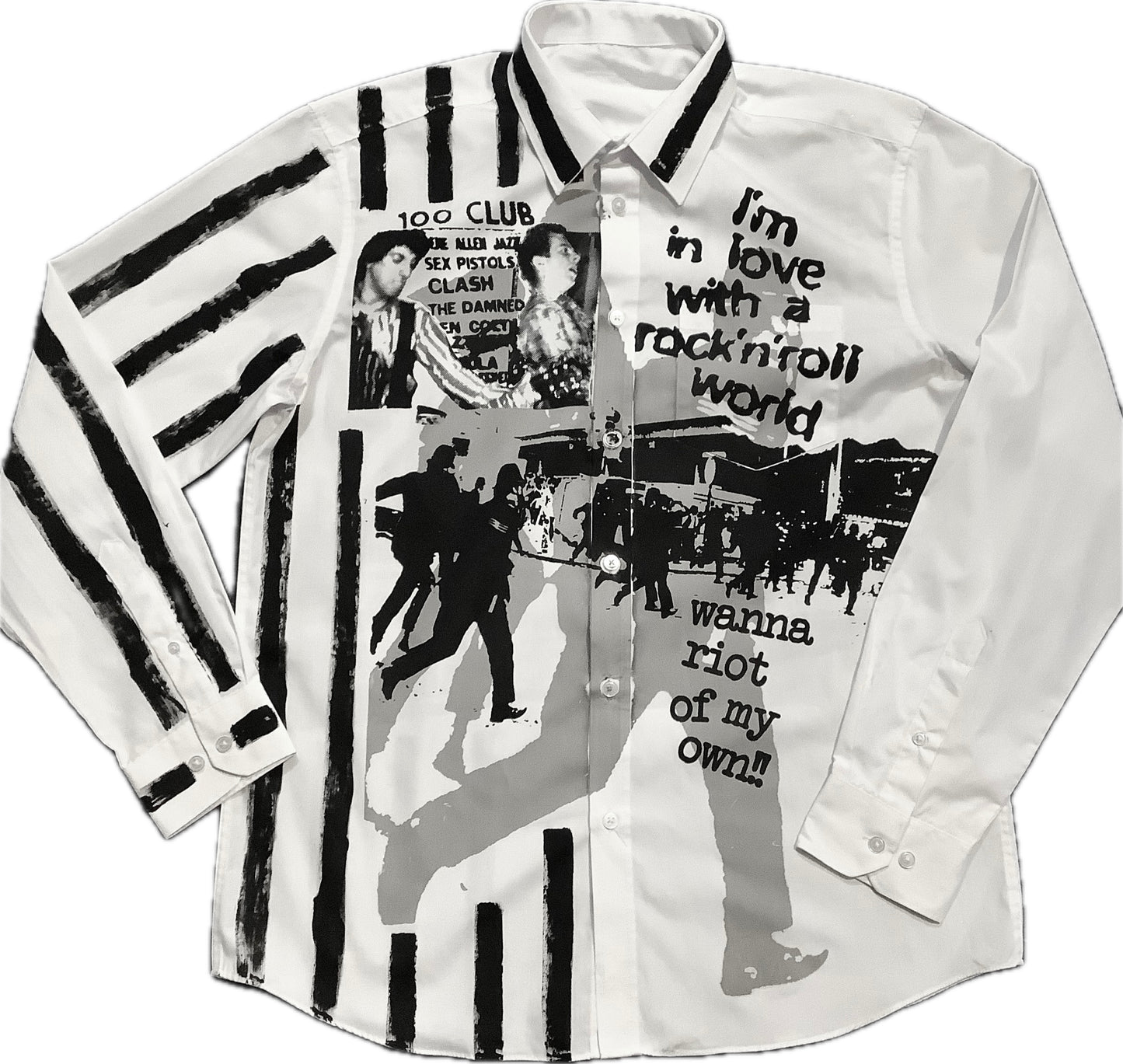 Riot of my Own white shirt monochrome version