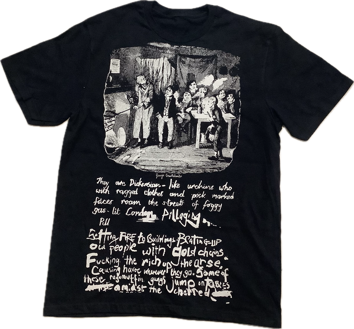 SALE: Oliver Twist black t-shirt (medium) 52cm wide