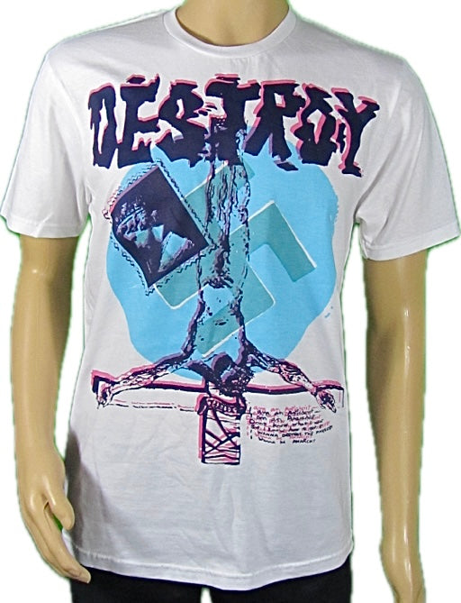Destroy “pretty vacant” on white T-shirt or MUSLIN