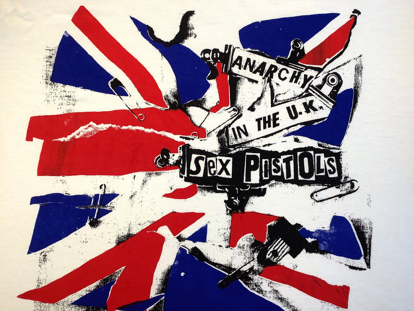 Anarchy on white T-SHIRT Large