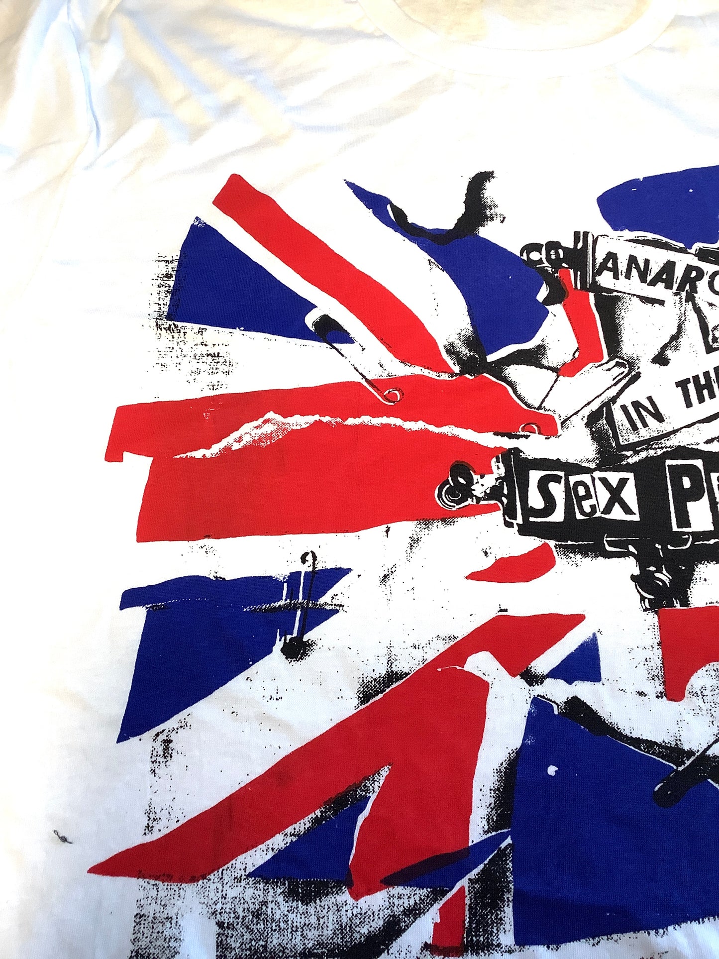 Anarchy on white T-SHIRT Medium