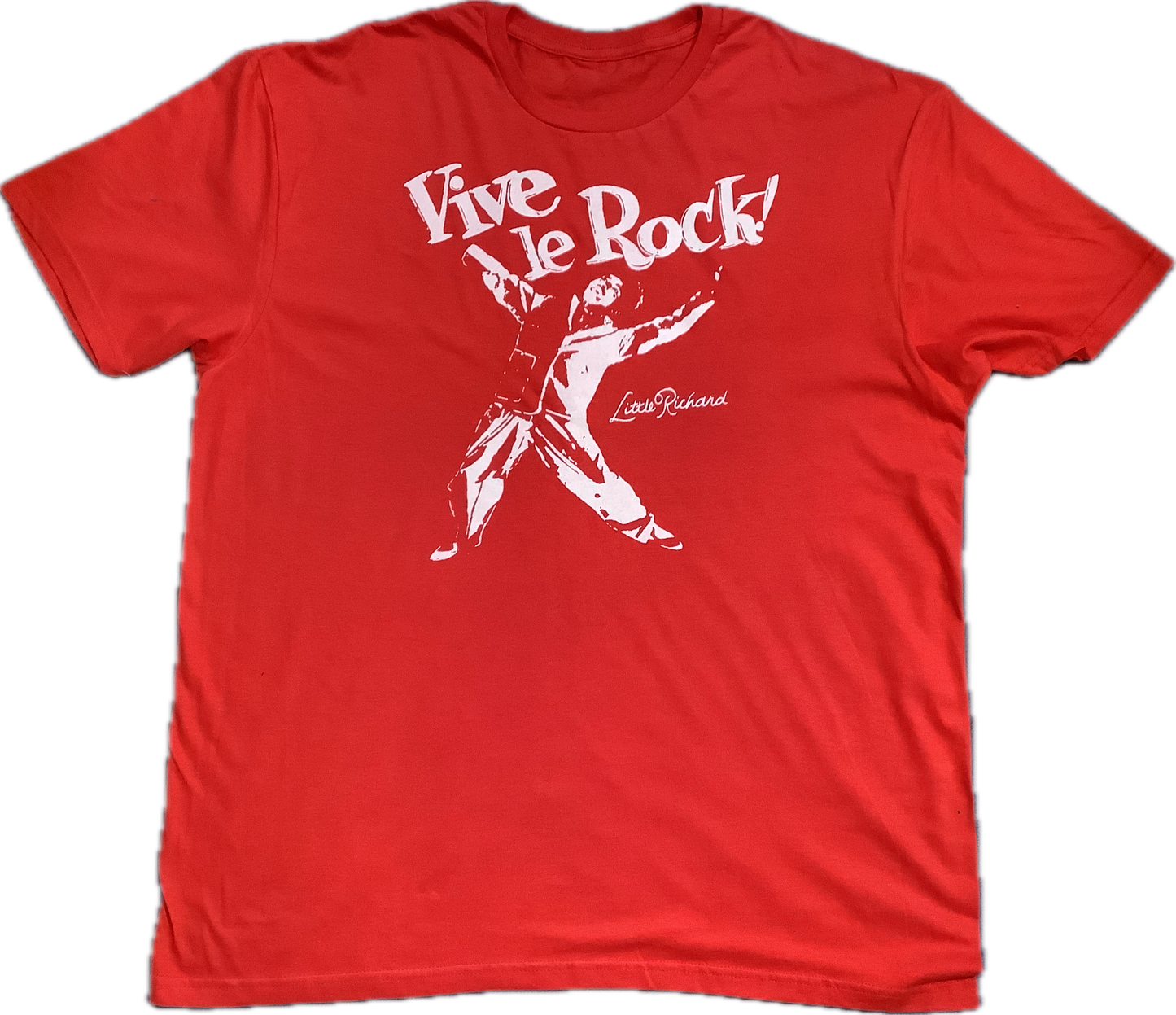 Sample: Little Richard Vive le Rock Red T-SHIRT Xl 61cms/24” across