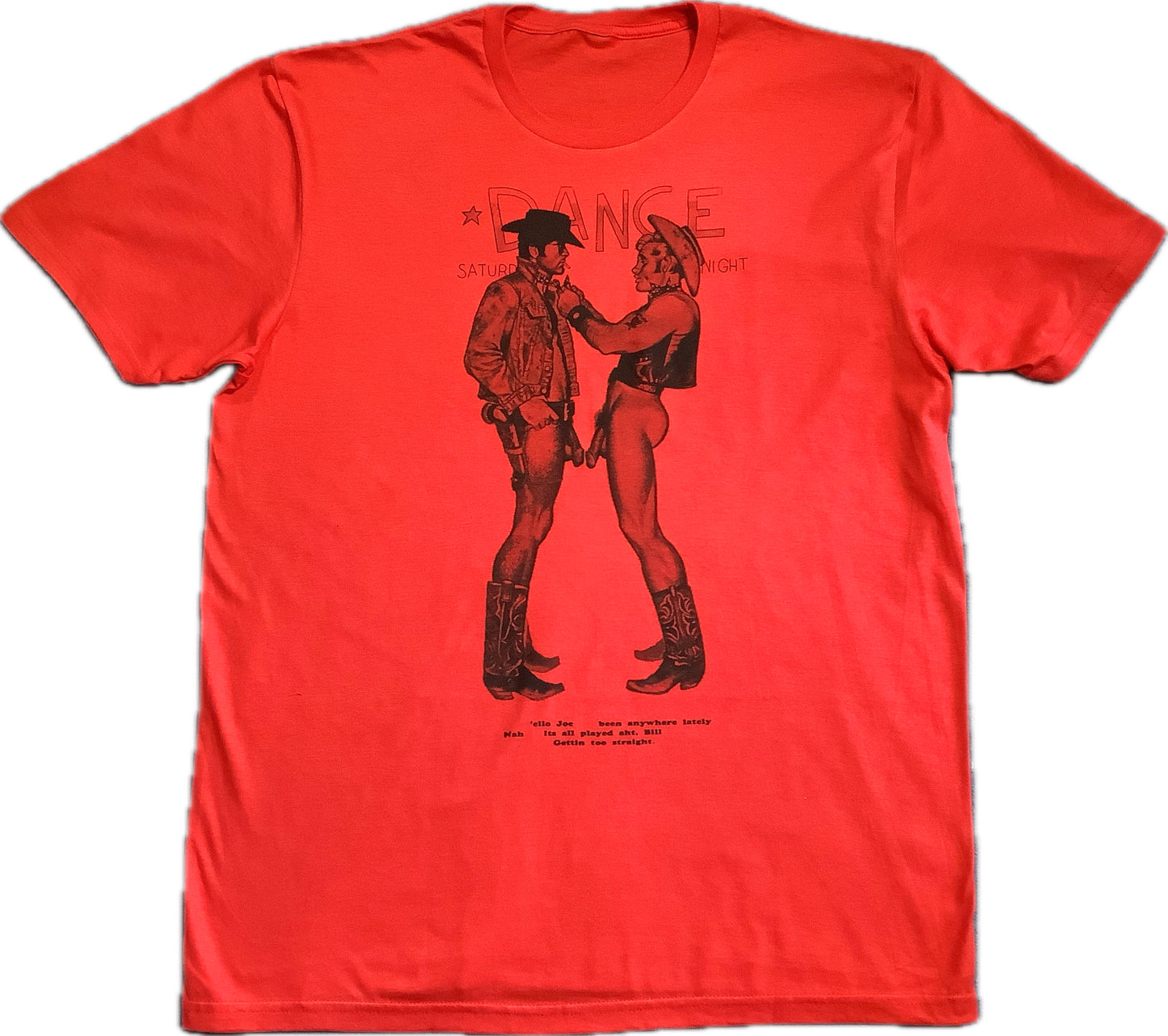 SALE: Cowboys on Red T-SHIRT Large 57cms/22.5” across
