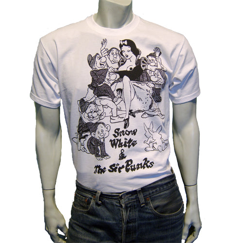 Snow White in black on white T-SHIRT or MUSLIN