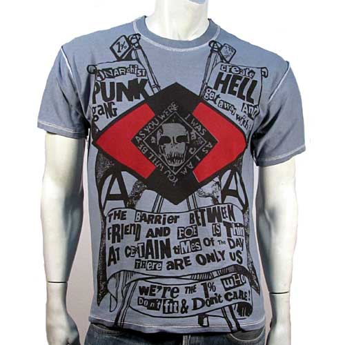 Anarchist Punk in black on grey T-SHIRT – Sexy Hooligans