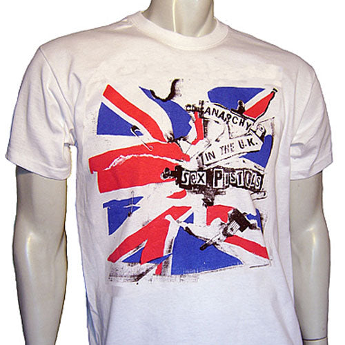 Anarchy in the UK on white t-shirt