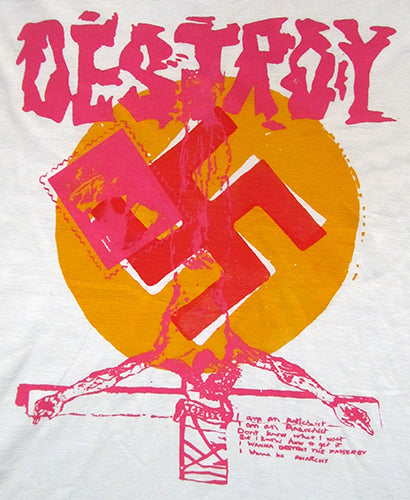 Destroy DIY on white T-SHIRT or MUSLIN