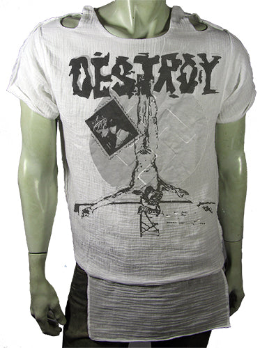 Destroy in black and grey muslin (short sleeve)