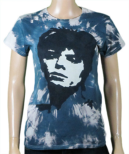 SALE: Women's Large 12-14 David Bowie on bleached and sparkled WOMEN'S grey top