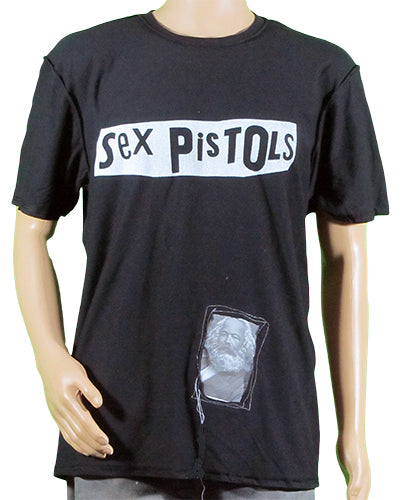 Sex Pistols black t-shirt with Marx patch