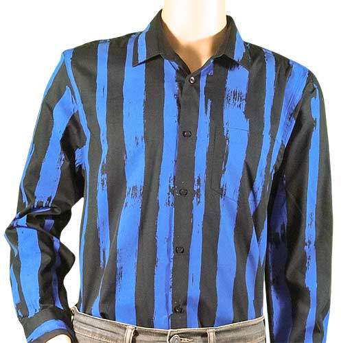 Striped black shirt in blue