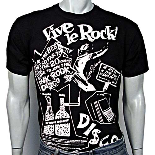 Vive le Rock black t-shirt with white print