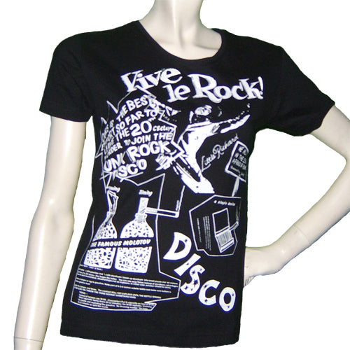 Vive le Rock white on black WOMEN'S t-shirt